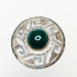 Hechoen Aztec Sterling Silver Pin Pendant